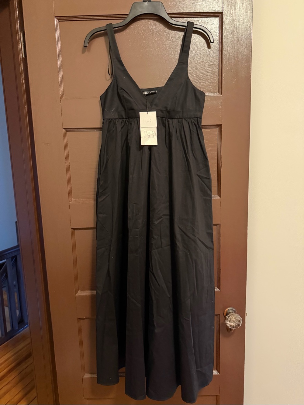 Zara Black Sleeveless Maxi Dress